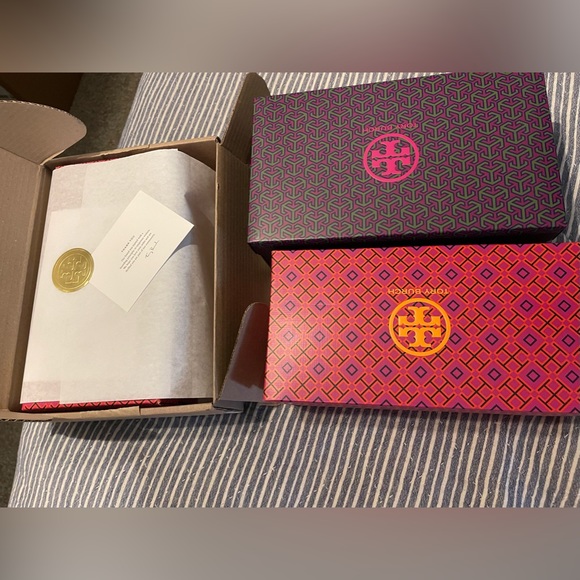 New Tory Burch Reva Leopard / Perfect Black Velvet Jacquard Ballet Loafers 9.5 - Picture 9 of 9